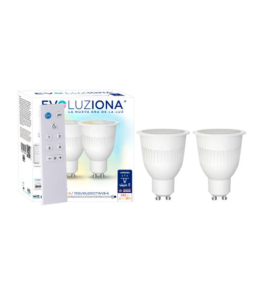 Kit De 2 Focos Led Tecnolite Gu10 Inteligente Wifi Y Control